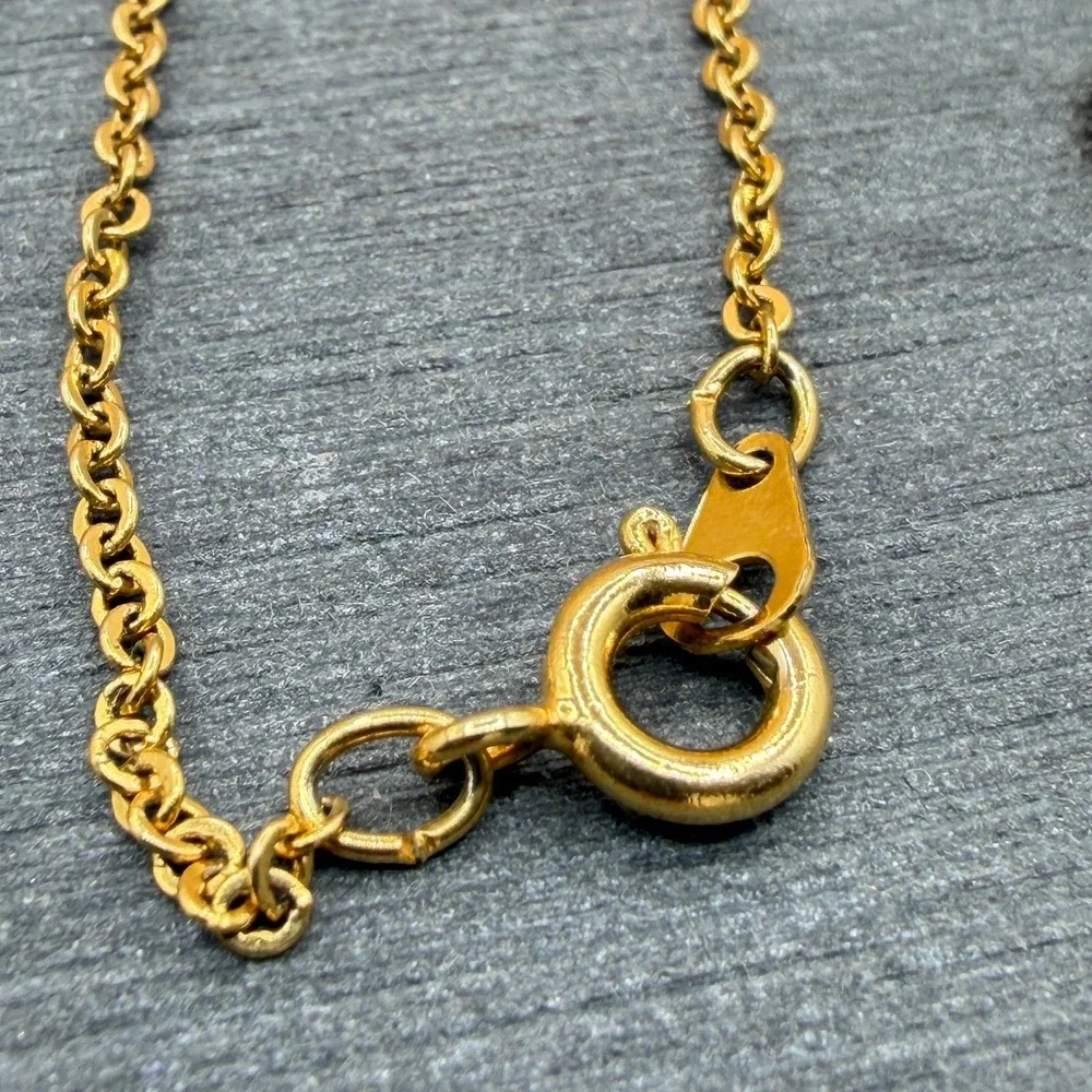 Gold Tone Faux Pearl Heart Cross Pendant Necklace Christian Faith Romantic Gift